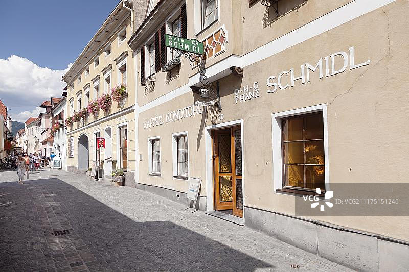 奥地利杜伦施坦因老城区主干道图片素材