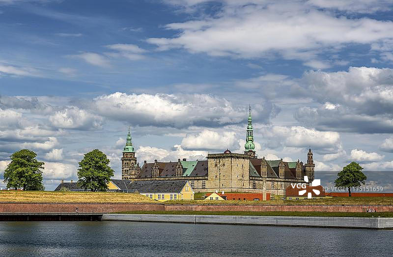 欧洲丹麦西兰岛赫尔辛格克伦堡城堡图片素材