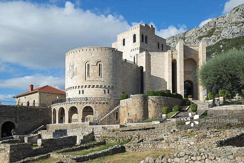 斯坎德培博物馆，克鲁亚要塞，阿尔巴尼亚，欧洲图片素材