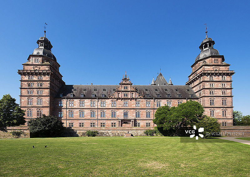 约翰尼斯堡城堡东侧（德国巴伐利亚州阿沙芬堡）图片素材