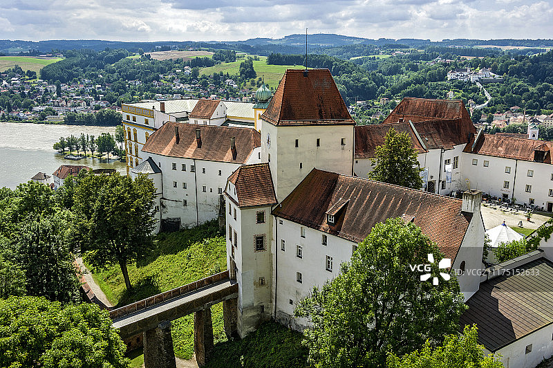德国巴伐利亚州帕绍市的奥伯豪斯要塞图片素材