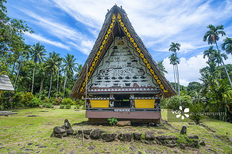 帕劳最古老的酋长议事厅图片素材