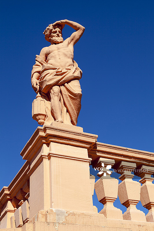 雕塑，拉施塔特宫，德国巴登-符腾堡州图片素材