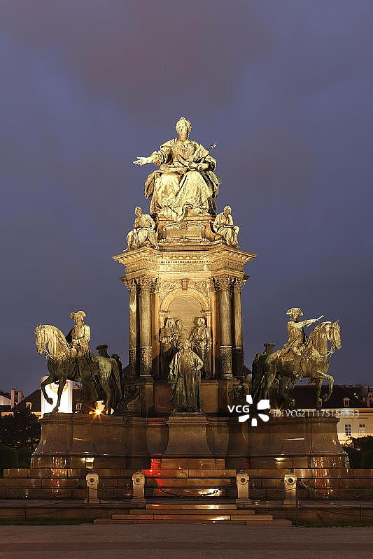 玛丽亚·特蕾西亚纪念碑，奥地利维也纳图片素材