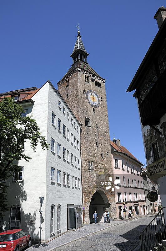 德国巴伐利亚州兰茨贝格莱希河畔施马尔茨图姆塔图片素材