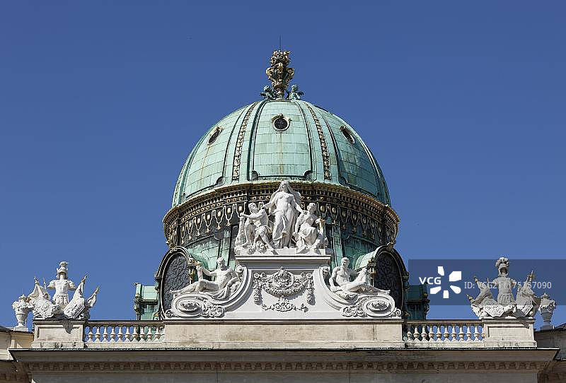 奥地利维也纳霍夫堡宫米歇尔宫的圆顶图片素材