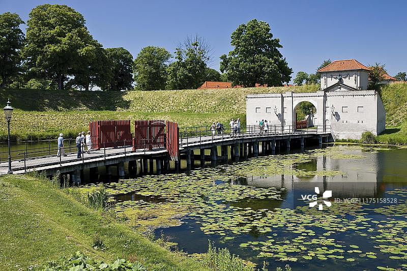 丹麦哥本哈根卡斯特雷特城堡的门图片素材