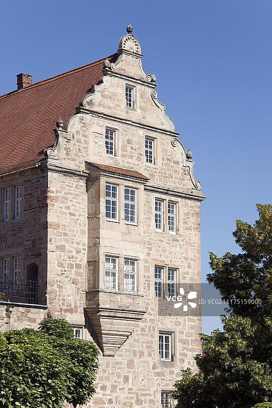 德国黑森州埃施韦格兰格拉芬城堡一角图片素材