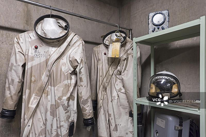 泰坦导弹博物馆的防护服，美国亚利桑那州图森市绿谷，北美图片素材
