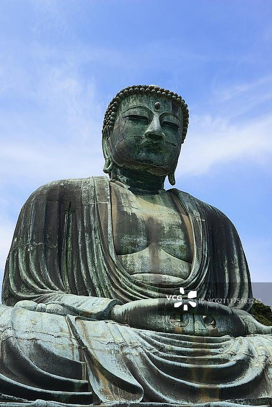 镰仓高德院的阿弥陀如来坐像图片素材