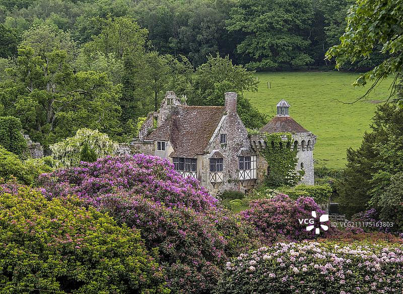 斯科特尼城堡花园，英国肯特郡图片素材
