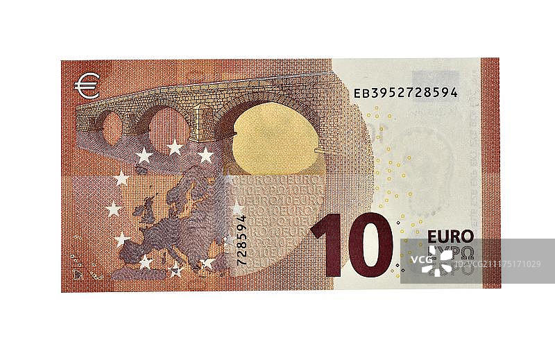 10欧元纸币背面图片素材