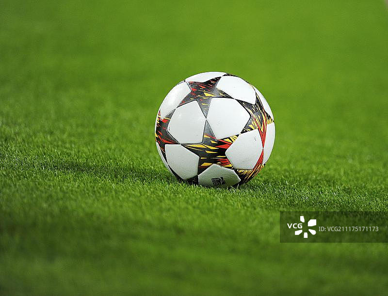 2014年欧洲冠军联赛阿迪达斯决赛官方足球，德国多特蒙德信号伊杜纳公园球场图片素材