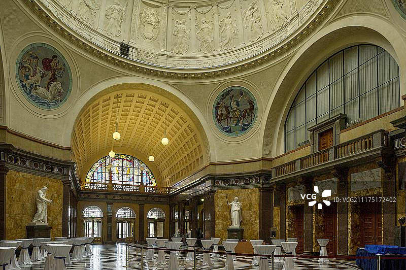 威斯巴登赌场温泉馆门厅，德国黑森州图片素材