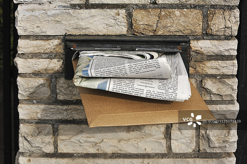 德国巴伐利亚州菲尔特房屋的邮箱图片素材