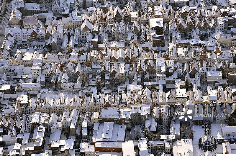 德国吕贝克市中心居民区图片素材