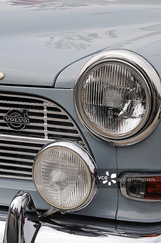 沃尔沃瑞典老爷车前视图，德国，欧洲图片素材