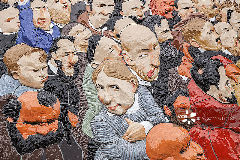 康斯坦茨市政厅的弗里德里希·海克尔纪念浮雕图片素材