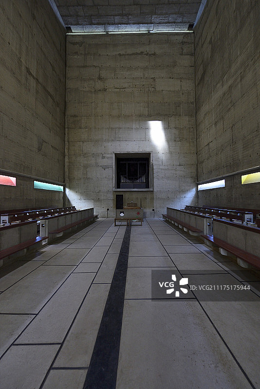 法国罗讷-阿尔卑斯地区拉图雷特圣玛丽修道院图片素材