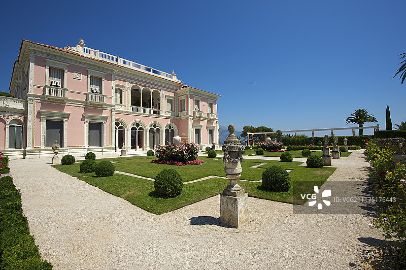 埃夫鲁西·德·罗斯柴尔德基金会，法国圣让卡普费拉图片素材