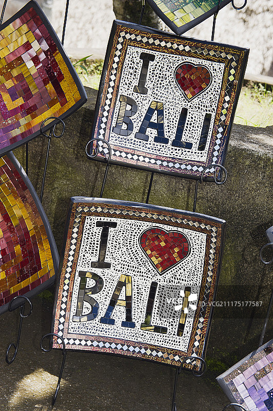 “我爱巴厘”纪念品，印度尼西亚巴厘岛图片素材