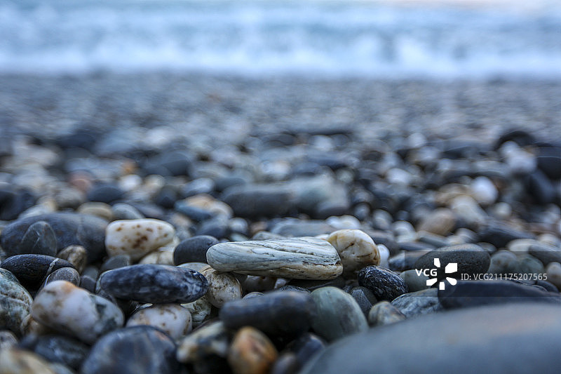 台湾花莲七星湖鹅卵石图片素材