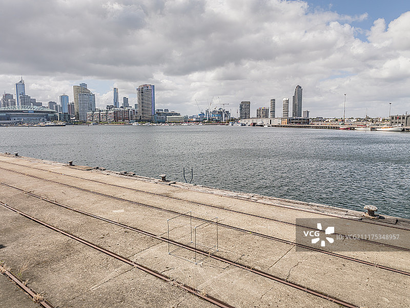 澳大利亚珀斯码头废弃建筑城市背景背板图片素材