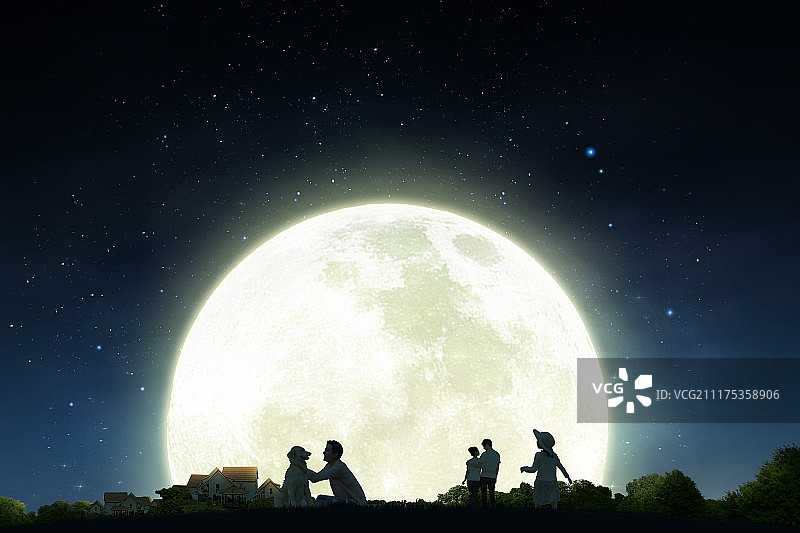 夜晚满月 001图片素材