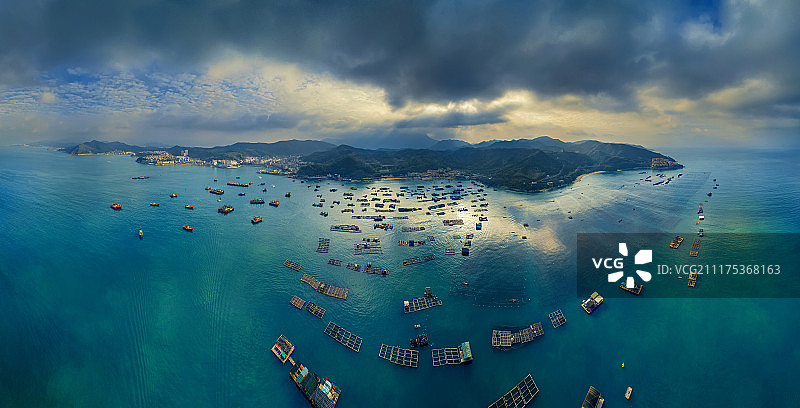 深圳南澳渔港海水养殖场图片素材