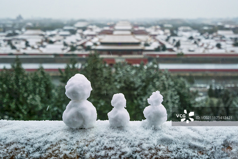 观初雪图片素材