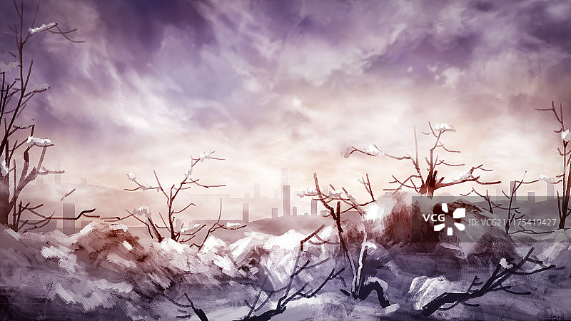 大雪过后图片素材