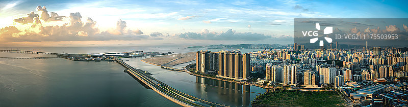 港珠澳大桥与珠海澳门图片素材