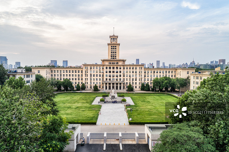 天津航拍南开大学图片素材