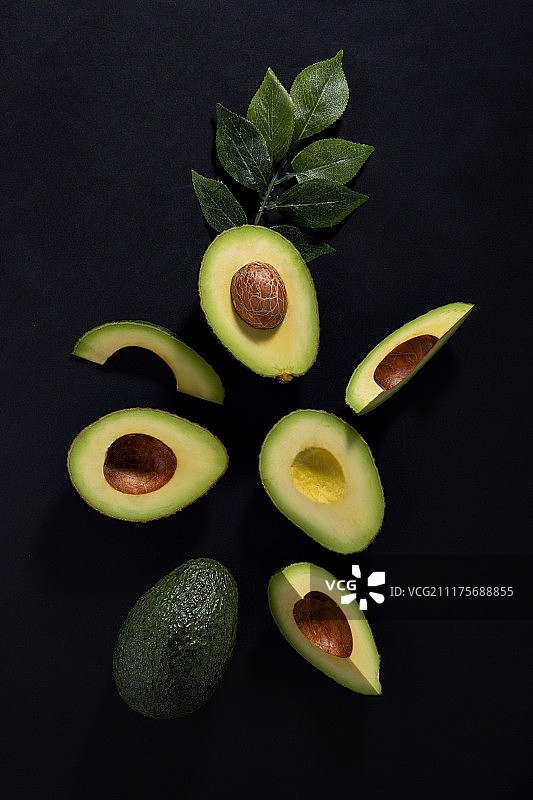 牛油果健康食品食材顶角背景图片素材