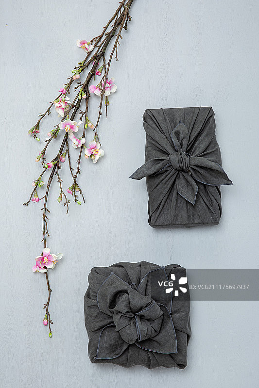 韩国传统节日礼品盒亚麻布传统文化图片素材