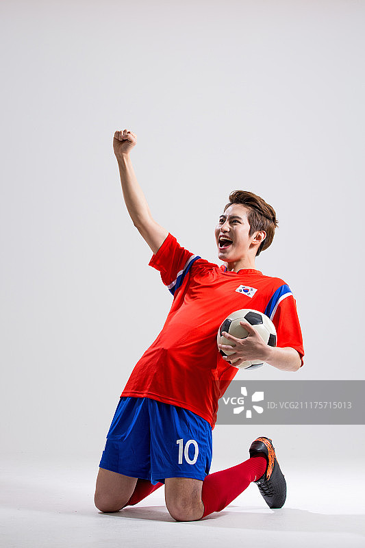 韩国足球运动员国家队欢呼仪式图片素材