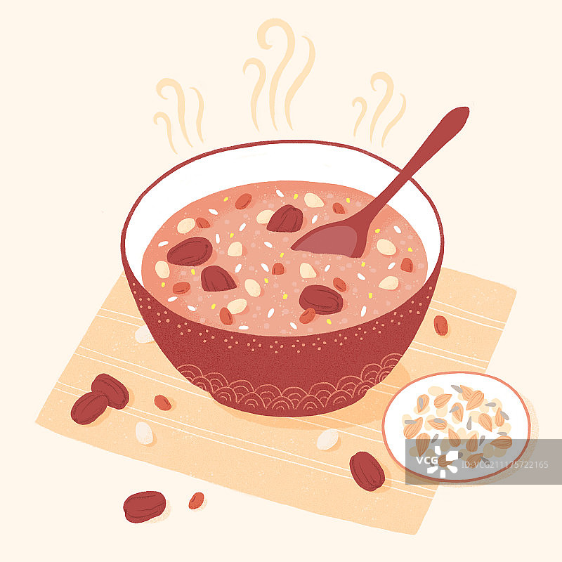 腊八粥插画图片素材