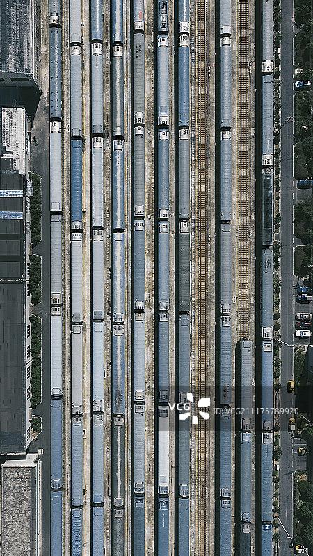航拍上海铁路局上海车辆段杭州客整所图片素材
