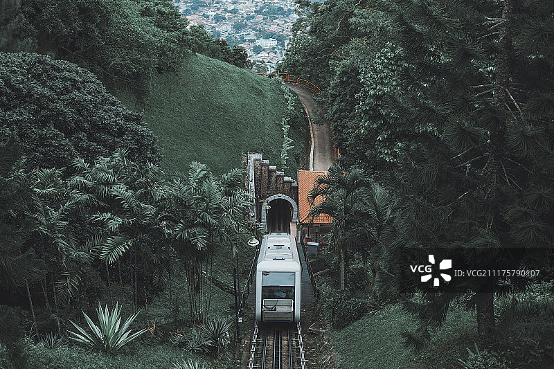 马来西亚槟城升旗山缆车图片素材