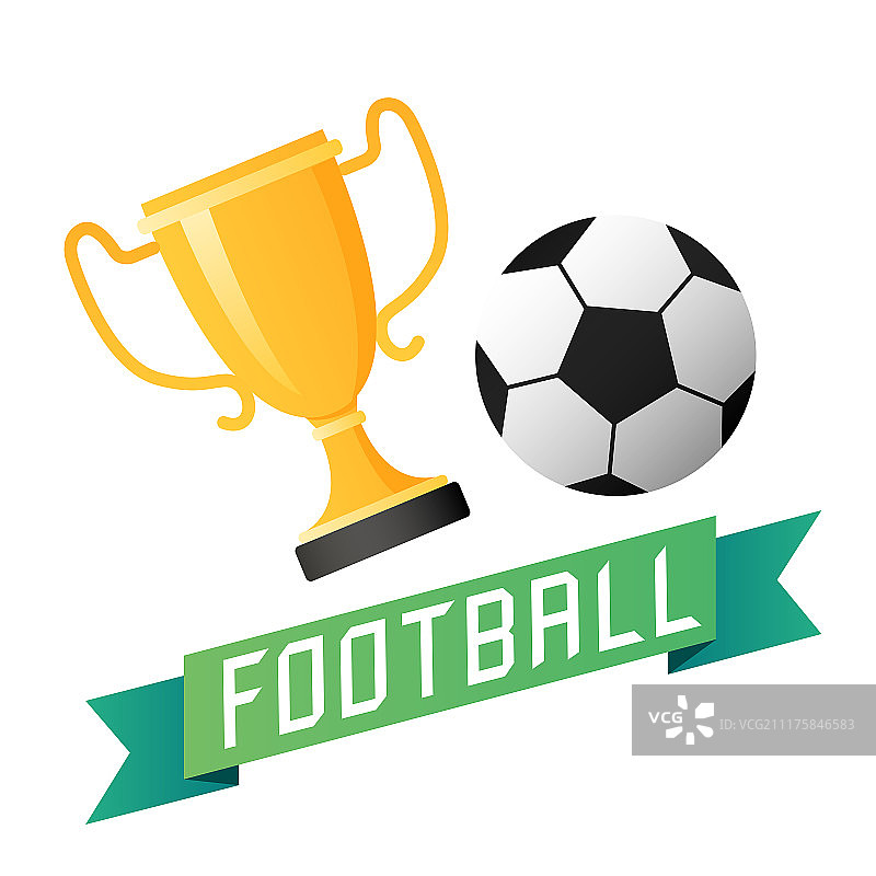 足球奖杯插画图片素材