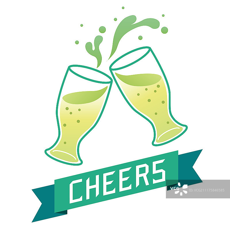 干杯庆祝插画图片素材