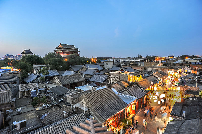 老北京胡同烟袋斜街图片素材