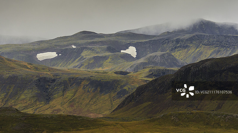 冰岛斯奈山半岛的山脉风光图片素材