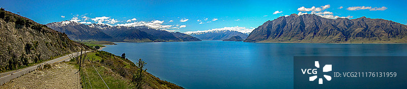 新西兰哈威亚湖公路图片素材