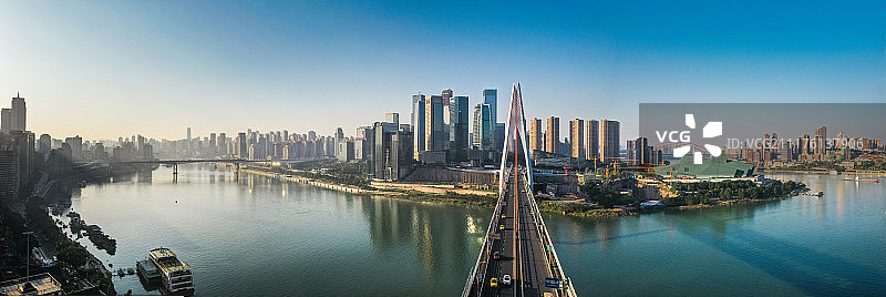 江北嘴千厮门大桥全景图片素材