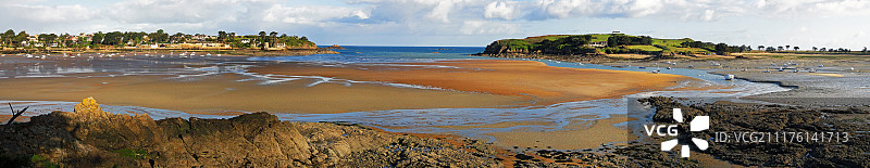 海岸线全景风光图片素材