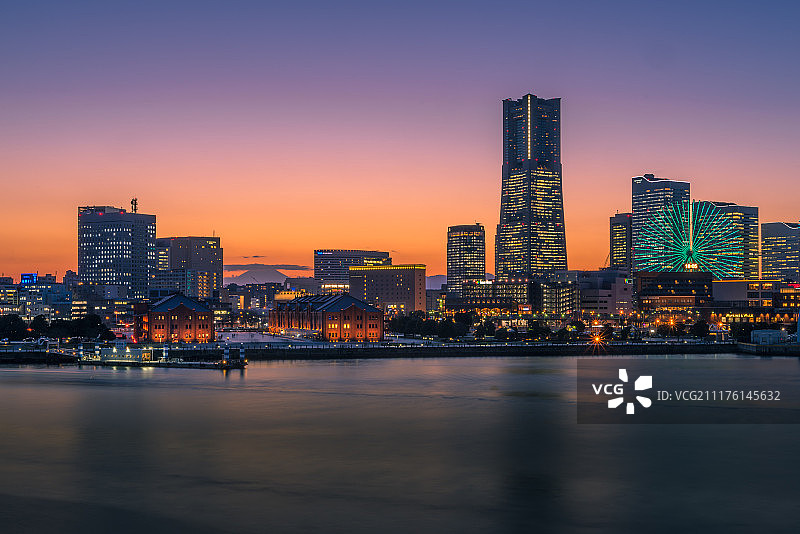 港未来日落图片素材