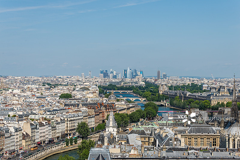 塞纳河及周边城市建筑图片素材