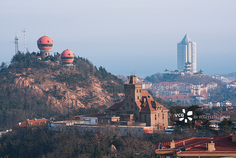 青岛西部老城区的古迹图片素材