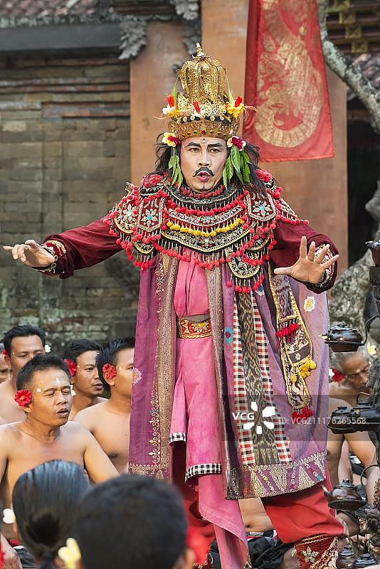 巴厘岛Kecak舞蹈表演，乌布，印度尼西亚，亚洲图片素材